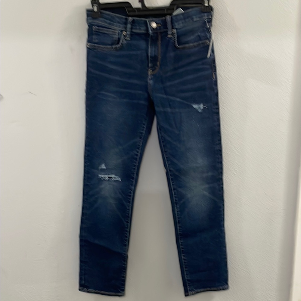 Boys Old Navy Blue Slim Jeans with Distressed Details NWT